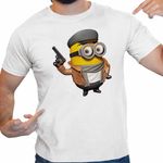 Fashion, accesorii si bijuterii - Barbati - Imbracaminte - Tricouri si bluze barbati - Tricou Barbati Minions Detective Noir Despicable, alb, marime 2XL - Infinity.ro