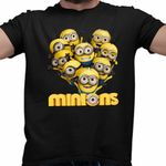 Fashion, accesorii si bijuterii - Barbati - Imbracaminte - Tricouri si bluze barbati - Tricou Barbati Minions Heart Love Valentines Day Dragobete Minioni, negru, marime M - Infinity.ro