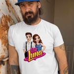 Fashion, accesorii si bijuterii - Barbati - Imbracaminte - Tricouri si bluze barbati - Tricou Barbati Soy Luna Cartoon, alb, marime 3XL - Infinity.ro