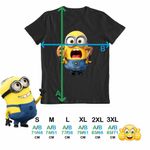 Fashion, accesorii si bijuterii - Barbati - Imbracaminte - Tricouri si bluze barbati - Tricou Barbati Minions Six Seven Gogosi 67 Despicable, negru, marime L - Infinity.ro
