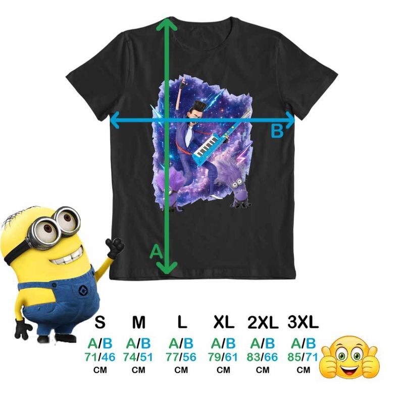 Fashion, accesorii si bijuterii - Barbati - Imbracaminte - Tricouri si bluze barbati - Tricou Barbati Balthazar Bad Minions Despicable Chitara, negru, marime S - Infinity.ro