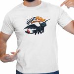 Fashion, accesorii si bijuterii - Barbati - Imbracaminte - Tricouri si bluze barbati - Tricou Barbati Night Fury Toothless How to train your dragon, alb, marime L - Infinity.ro