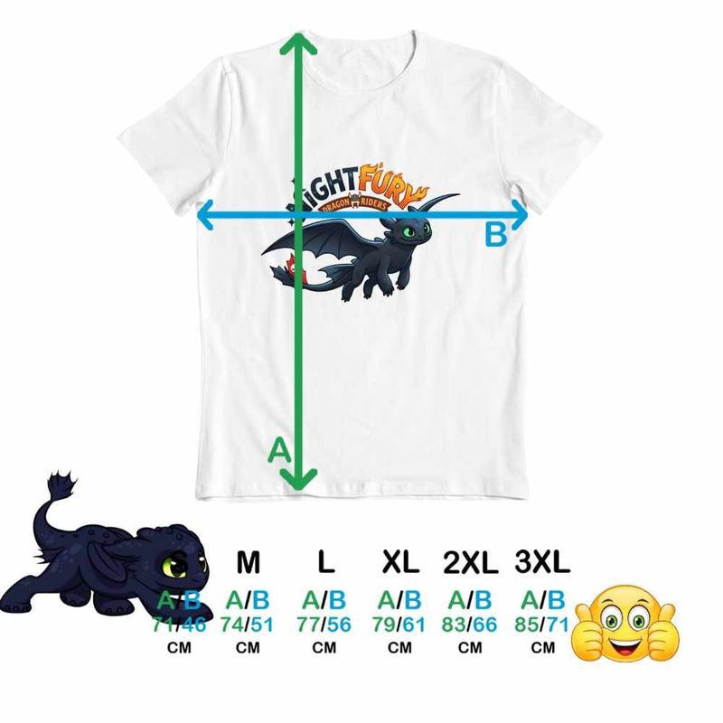 Fashion, accesorii si bijuterii - Barbati - Imbracaminte - Tricouri si bluze barbati - Tricou Barbati Night Fury Toothless How to train your dragon, alb, marime L - Infinity.ro
