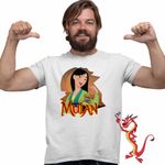 Fashion, accesorii si bijuterii - Barbati - Imbracaminte - Tricouri si bluze barbati - Tricou Barbati Mulan Crikee, alb, marime S - Infinity.ro