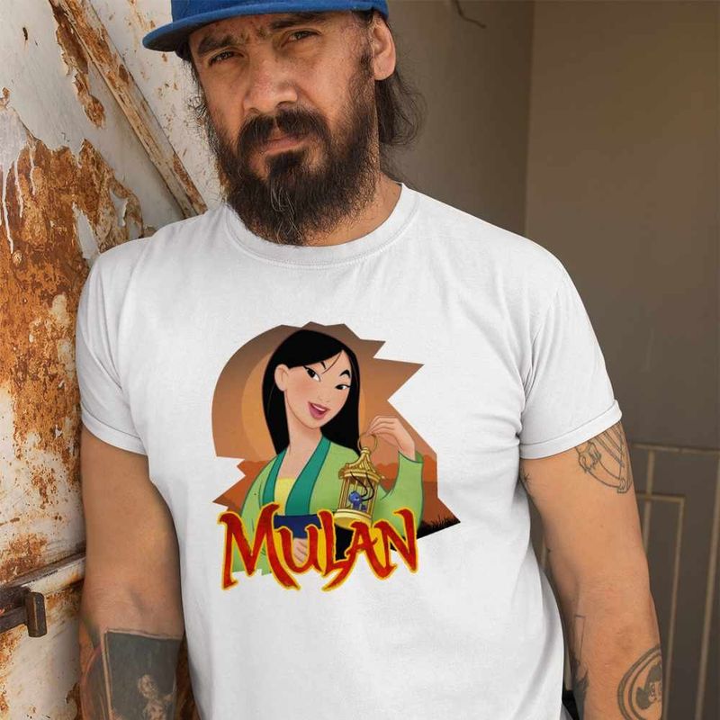 Fashion, accesorii si bijuterii - Barbati - Imbracaminte - Tricouri si bluze barbati - Tricou Barbati Mulan Crikee, alb, marime S - Infinity.ro