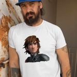 Fashion, accesorii si bijuterii - Barbati - Imbracaminte - Tricouri si bluze barbati - Tricou Barbati Hiccup Viking Dragon Rider How to train your dragon, alb, marime XL - Infinity.ro