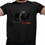 Fashion, accesorii si bijuterii - Barbati - Imbracaminte - Tricouri si bluze barbati - Tricou Barbati Hiccup Toothless How to train your dragon, negru, marime M - Infinity.ro