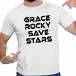 Fashion, accesorii si bijuterii - Barbati - Imbracaminte - Tricouri si bluze barbati - Tricou Barbati Project Hail Mary Grace Rocky Save Stars, alb, marime XL - Infinity.ro