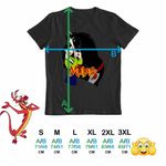 Fashion, accesorii si bijuterii - Barbati - Imbracaminte - Tricouri si bluze barbati - Tricou Barbati Mulan Khan Cal, negru, marime 3XL - Infinity.ro