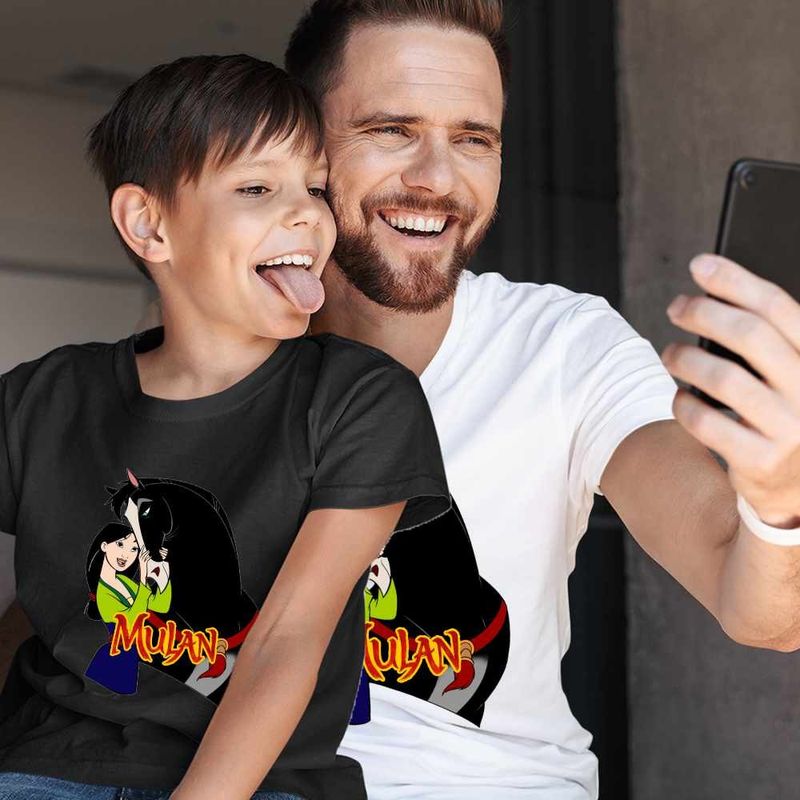 Fashion, accesorii si bijuterii - Barbati - Imbracaminte - Tricouri si bluze barbati - Tricou Barbati Mulan Khan Cal, negru, marime 3XL - Infinity.ro