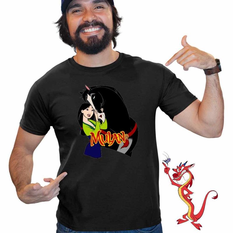 Fashion, accesorii si bijuterii - Barbati - Imbracaminte - Tricouri si bluze barbati - Tricou Barbati Mulan Khan Cal, negru, marime 3XL - Infinity.ro