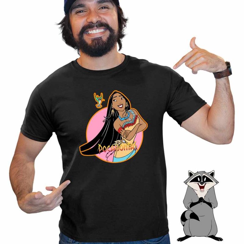 Fashion, accesorii si bijuterii - Barbati - Imbracaminte - Tricouri si bluze barbati - Tricou Barbati Pocahontas Native American, negru, marime S - Infinity.ro