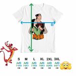 Fashion, accesorii si bijuterii - Barbati - Imbracaminte - Tricouri si bluze barbati - Tricou Barbati Mulan Shang, alb, marime L - Infinity.ro