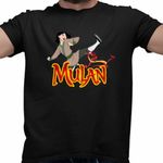 Fashion, accesorii si bijuterii - Barbati - Imbracaminte - Tricouri si bluze barbati - Tricou Barbati Mulan Mushu Kung Fu, negru, marime M - Infinity.ro
