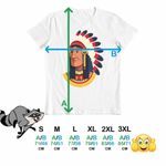 Fashion, accesorii si bijuterii - Barbati - Imbracaminte - Tricouri si bluze barbati - Tricou Barbati Native American Chief Pene, alb, marime 2XL - Infinity.ro