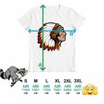Fashion, accesorii si bijuterii - Barbati - Imbracaminte - Tricouri si bluze barbati - Tricou Barbati Indian Native American, alb, marime M - Infinity.ro