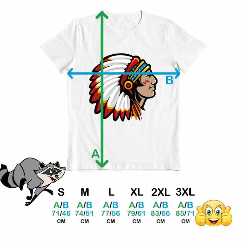 Fashion, accesorii si bijuterii - Barbati - Imbracaminte - Tricouri si bluze barbati - Tricou Barbati Indian Native American, alb, marime M - Infinity.ro