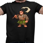 Fashion, accesorii si bijuterii - Barbati - Imbracaminte - Tricouri si bluze barbati - Tricou Barbati Maui Moana Vaiana, negru, marime S - Infinity.ro