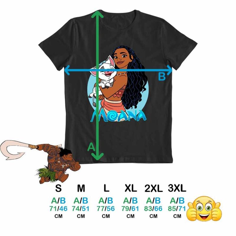 Fashion, accesorii si bijuterii - Barbati - Imbracaminte - Tricouri si bluze barbati - Tricou Barbati Moana Vaiana Pua, negru, marime XL - Infinity.ro