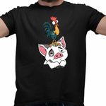 Fashion, accesorii si bijuterii - Barbati - Imbracaminte - Tricouri si bluze barbati - Tricou Barbati Pua Heihei Moana Vaiana, negru, marime 3XL - Infinity.ro