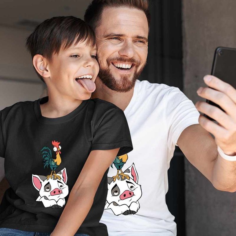 Fashion, accesorii si bijuterii - Barbati - Imbracaminte - Tricouri si bluze barbati - Tricou Barbati Pua Heihei Moana Vaiana, negru, marime 3XL - Infinity.ro
