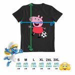 Fashion, accesorii si bijuterii - Barbati - Imbracaminte - Tricouri si bluze barbati - Tricou Barbati Purcelusa Peppa Fotbal, negru, marime L - Infinity.ro