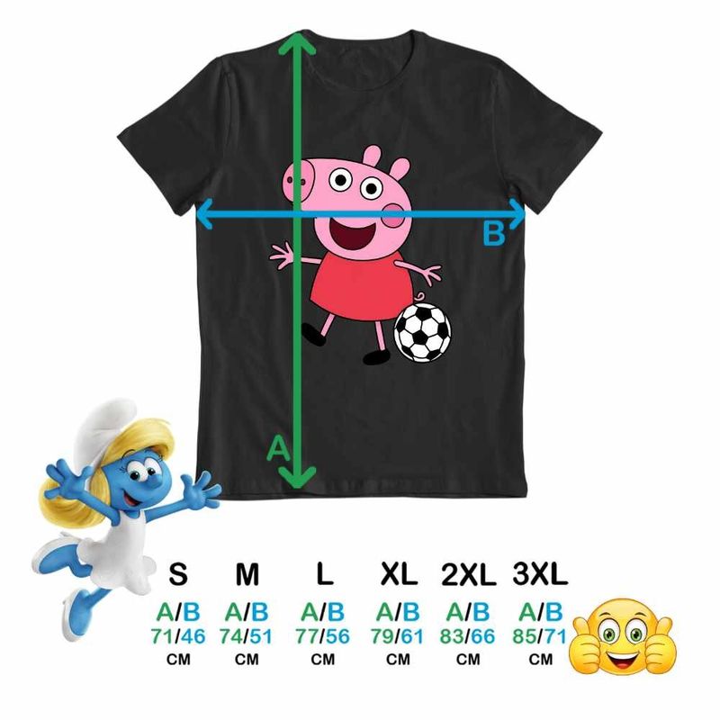 Fashion, accesorii si bijuterii - Barbati - Imbracaminte - Tricouri si bluze barbati - Tricou Barbati Purcelusa Peppa Fotbal, negru, marime L - Infinity.ro