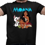 Fashion, accesorii si bijuterii - Barbati - Imbracaminte - Tricouri si bluze barbati - Tricou Barbati Moana Pua Simea Vaiana, negru, marime L - Infinity.ro