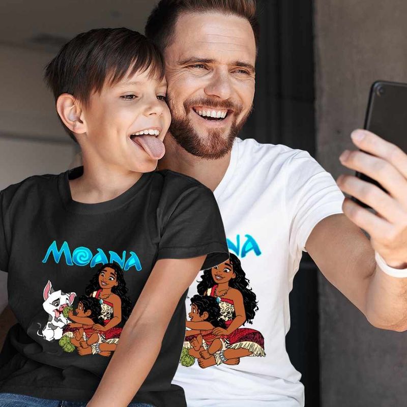 Fashion, accesorii si bijuterii - Barbati - Imbracaminte - Tricouri si bluze barbati - Tricou Barbati Moana Pua Simea Vaiana, negru, marime L - Infinity.ro