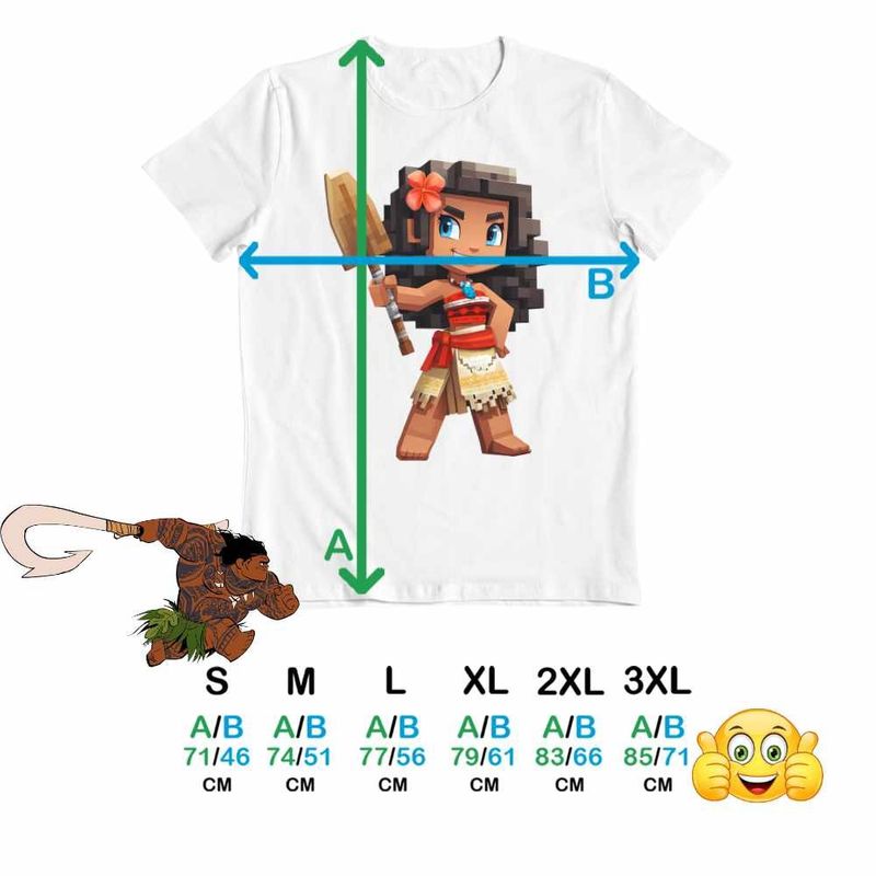Fashion, accesorii si bijuterii - Barbati - Imbracaminte - Tricouri si bluze barbati - Tricou Barbati Moana Vaiana Minecraft Roblox, alb, marime M - Infinity.ro