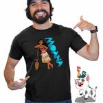 Fashion, accesorii si bijuterii - Barbati - Imbracaminte - Tricouri si bluze barbati - Tricou Barbati Vaiana Moana Hawaii, negru, marime L - Infinity.ro