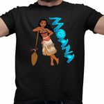 Fashion, accesorii si bijuterii - Barbati - Imbracaminte - Tricouri si bluze barbati - Tricou Barbati Vaiana Moana Hawaii, negru, marime L - Infinity.ro
