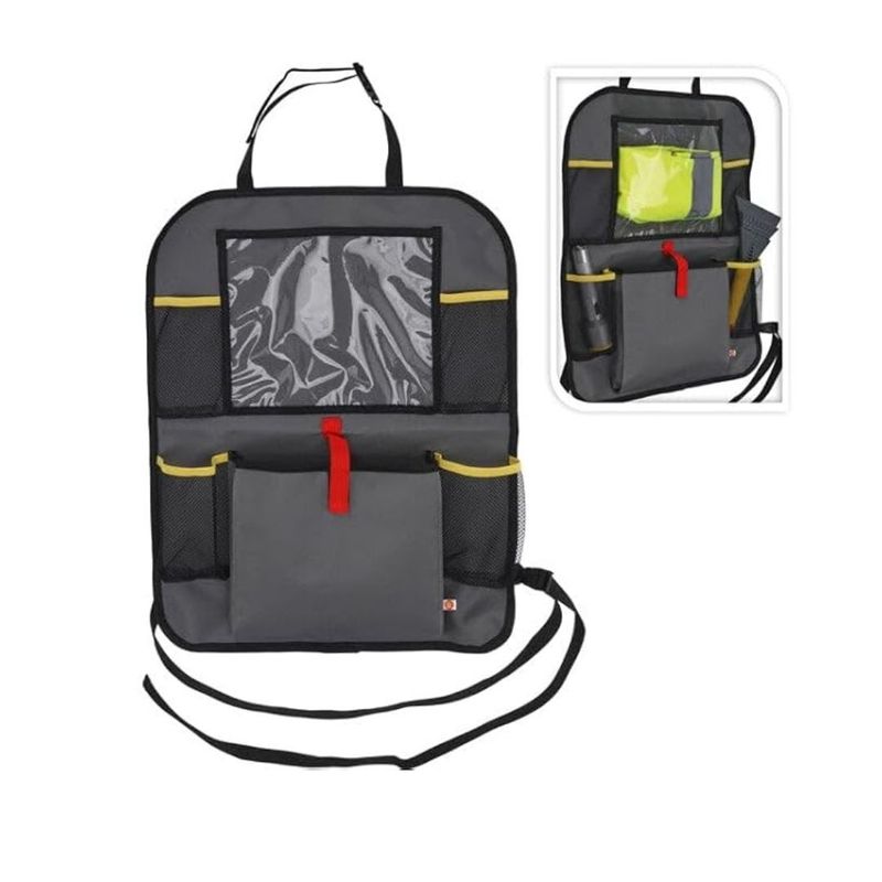 Auto si Moto - Piese auto si accesorii - Interior auto - Accesorii interior - Organizator auto pentru spatar, Shell, cu buzunare, negru, 44x56 cm - Infinity.ro