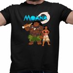 Fashion, accesorii si bijuterii - Barbati - Imbracaminte - Tricouri si bluze barbati - Tricou Barbati Moana Maui Vaiana, negru, marime 3XL - Infinity.ro