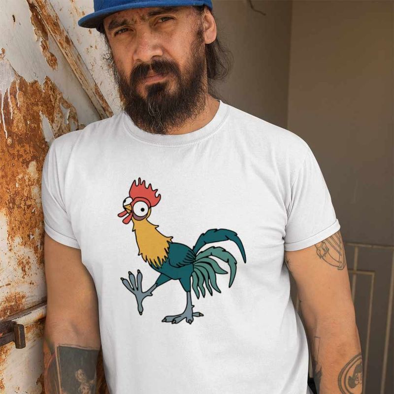 Fashion, accesorii si bijuterii - Barbati - Imbracaminte - Tricouri si bluze barbati - Tricou Barbati Heihei Moana Vaiana Cocos, alb, marime 3XL - Infinity.ro