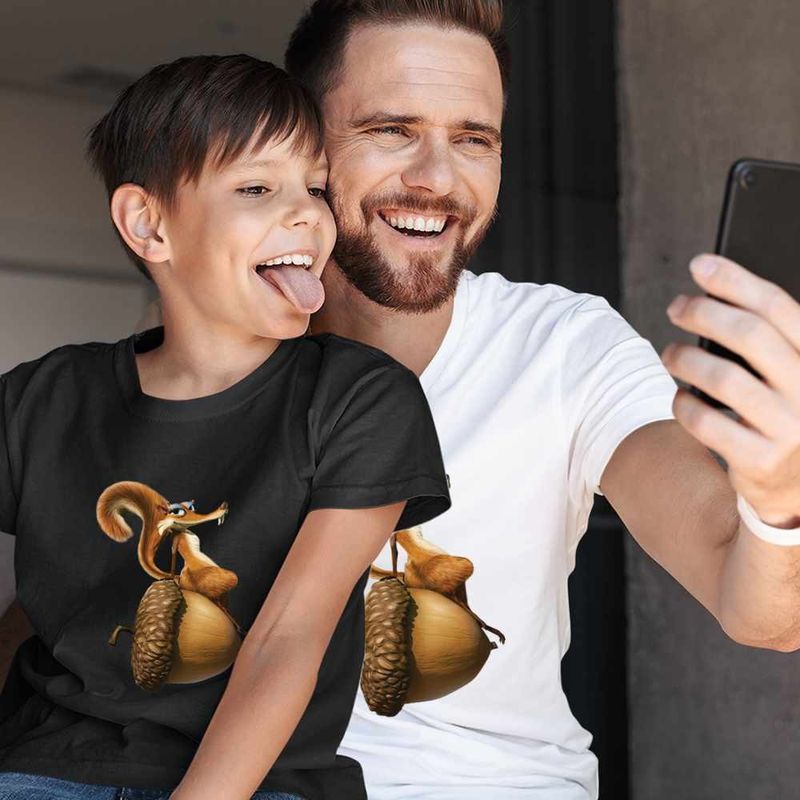 Fashion, accesorii si bijuterii - Barbati - Imbracaminte - Tricouri si bluze barbati - Tricou Barbati Ice Age Scratte Veverita, negru, marime 3XL - Infinity.ro