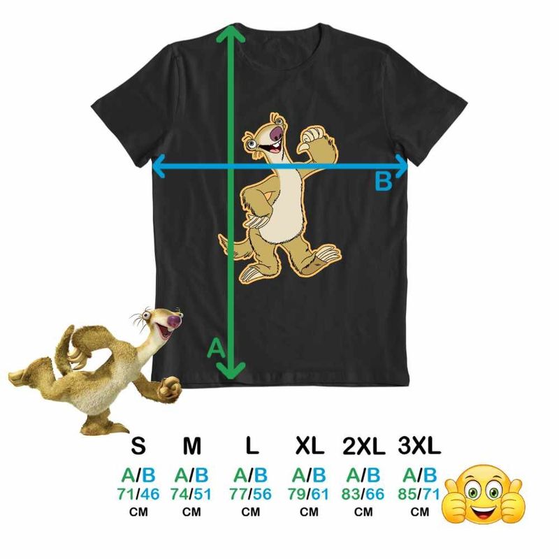 Fashion, accesorii si bijuterii - Barbati - Imbracaminte - Tricouri si bluze barbati - Tricou Barbati Ice Age Sid Party Epoca de Gheata, negru, marime L - Infinity.ro