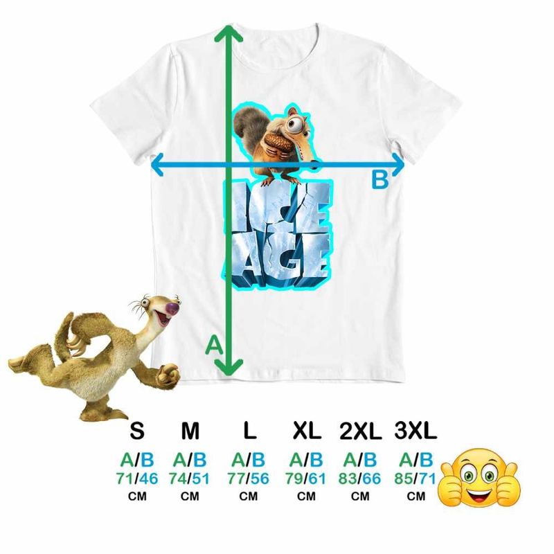 Fashion, accesorii si bijuterii - Barbati - Imbracaminte - Tricouri si bluze barbati - Tricou Barbati Ice Age Scrat Mood, alb, marime M - Infinity.ro