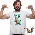 Fashion, accesorii si bijuterii - Barbati - Imbracaminte - Tricouri si bluze barbati - Tricou Barbati Ice Age Sid Lenes, alb, marime L - Infinity.ro