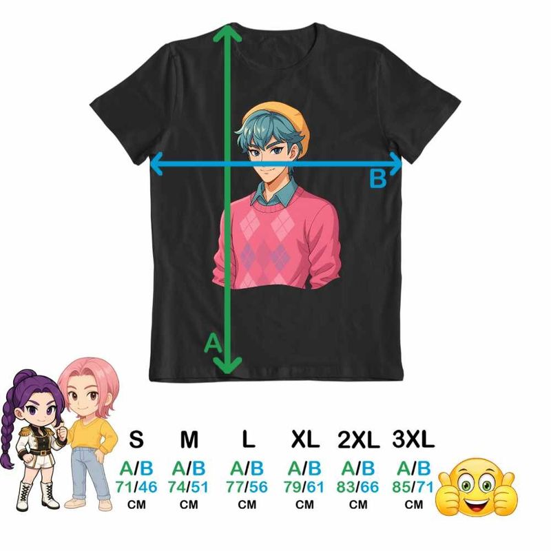 Fashion, accesorii si bijuterii - Barbati - Imbracaminte - Tricouri si bluze barbati - Tricou Barbati Huntrix Saja Boys Baby Kpop Demon Hunters, negru, marime L - Infinity.ro