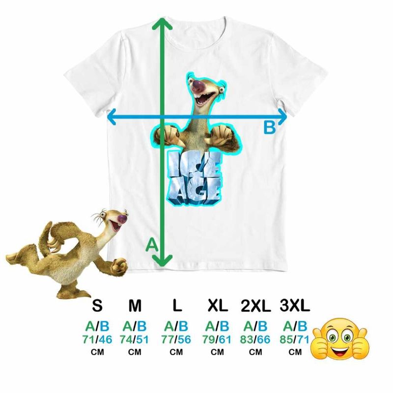 Fashion, accesorii si bijuterii - Barbati - Imbracaminte - Tricouri si bluze barbati - Tricou Barbati Ice Age Sid Adventures, alb, marime 3XL - Infinity.ro