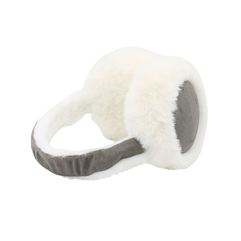 Fashion, accesorii si bijuterii - Femei - Accesorii femei - Alte accesorii femei - Casti pufoase pentru urechi, Antonio, cu aspect de piele intoarsa, culoarea gri, one size - Infinity.ro