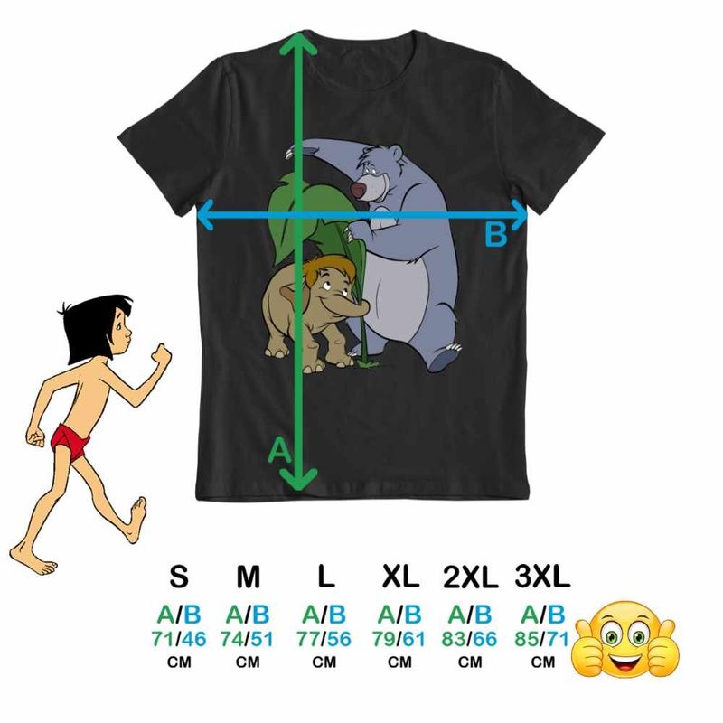 Fashion, accesorii si bijuterii - Barbati - Imbracaminte - Tricouri si bluze barbati - Tricou Barbati Cartea Junglei Baloo Junior, negru, marime M - Infinity.ro