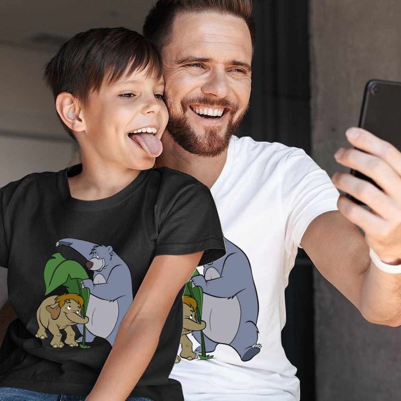 Fashion, accesorii si bijuterii - Barbati - Imbracaminte - Tricouri si bluze barbati - Tricou Barbati Cartea Junglei Baloo Junior, negru, marime M - Infinity.ro