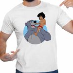 Fashion, accesorii si bijuterii - Barbati - Imbracaminte - Tricouri si bluze barbati - Tricou Barbati Cartea Junglei Baloo Mowgli, alb, marime 3XL - Infinity.ro