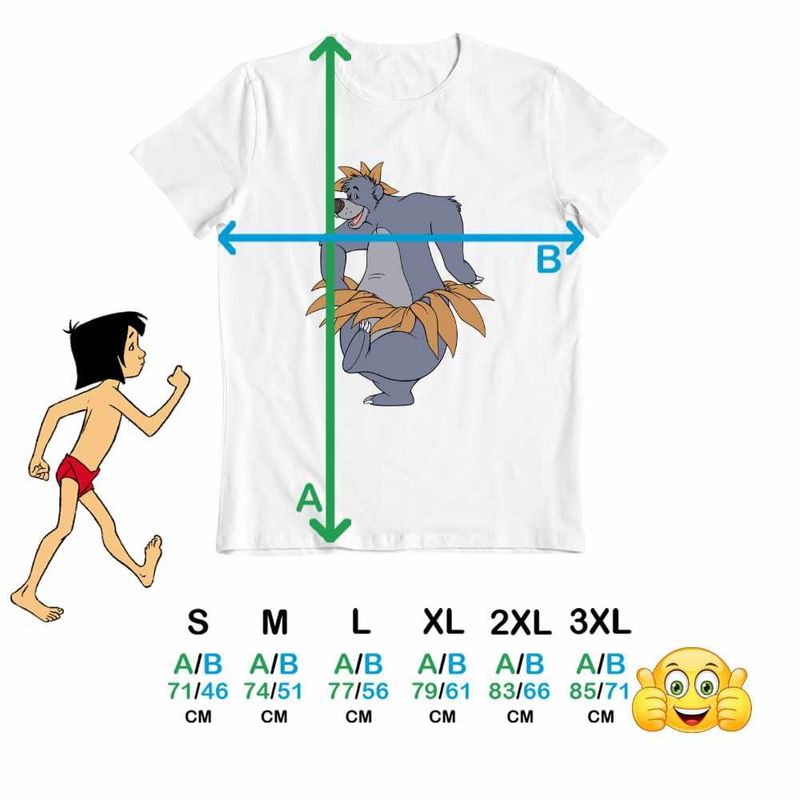 Fashion, accesorii si bijuterii - Barbati - Imbracaminte - Tricouri si bluze barbati - Tricou Barbati Cartea Junglei Baloo, alb, marime L - Infinity.ro