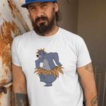 Fashion, accesorii si bijuterii - Barbati - Imbracaminte - Tricouri si bluze barbati - Tricou Barbati Cartea Junglei Baloo, alb, marime L - Infinity.ro