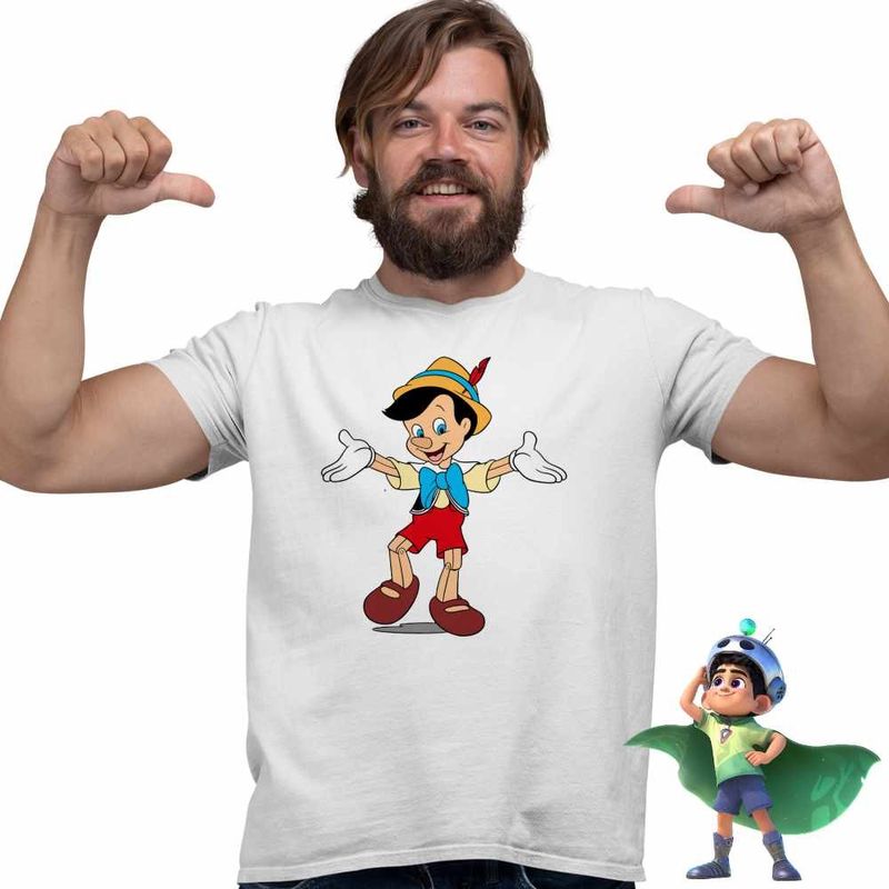 Fashion, accesorii si bijuterii - Barbati - Imbracaminte - Tricouri si bluze barbati - Tricou Barbati Pinocchio Geppetto, alb, marime 3XL - Infinity.ro