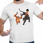 Fashion, accesorii si bijuterii - Barbati - Imbracaminte - Tricouri si bluze barbati - Tricou Barbati Cartea Junglei Bagheera Mowgli King Louie, alb, marime XL - Infinity.ro
