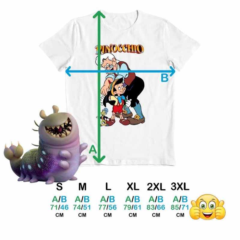 Fashion, accesorii si bijuterii - Barbati - Imbracaminte - Tricouri si bluze barbati - Tricou Barbati Pinocchio Geppetto Jiminy, alb, marime S - Infinity.ro